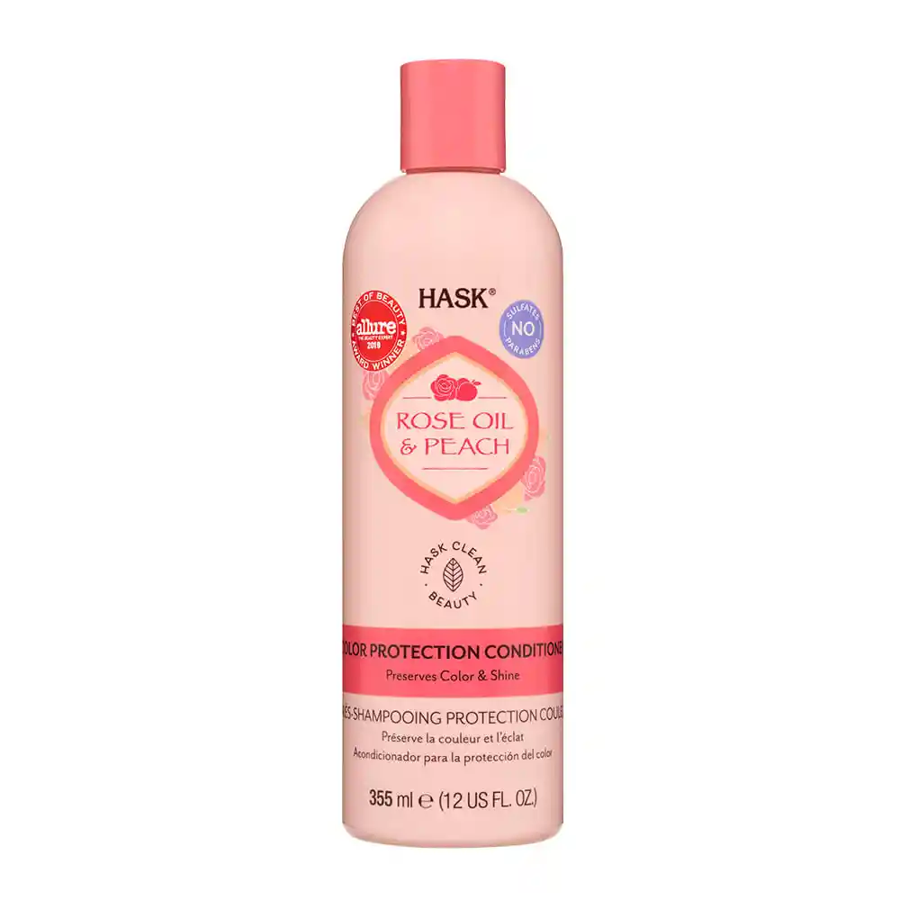 Hask Acondicionador Rose Oil & Peach Protección Color 