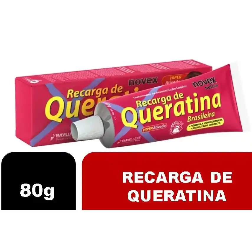 Recarga De Queratina Brasileña Novex 80g