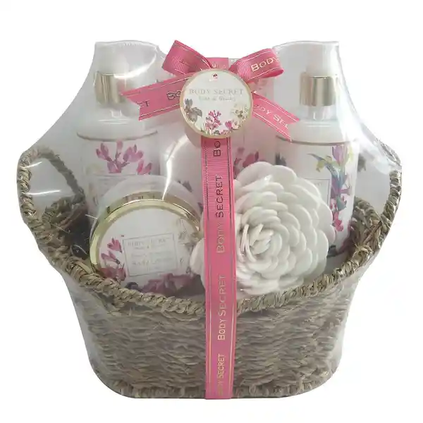 Body Secret Set Bath Basket Fresh Rose NAV25