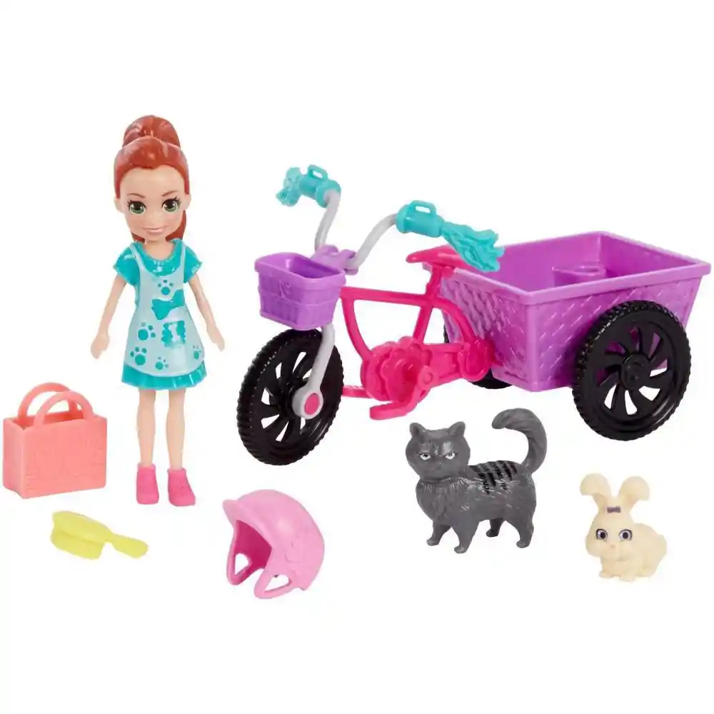 Polly Pocket! bicicleta aventura con mascota