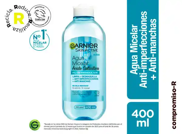 Garnier Agua Micelar Antiimperfecciones Express Aclara