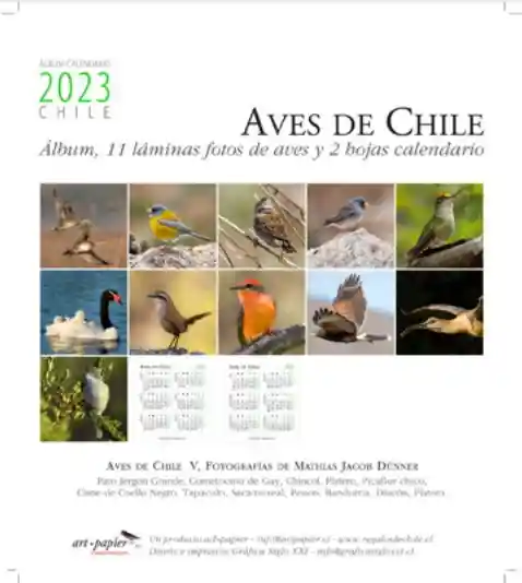 Calendario Album 2023 Aves de Chile Espiral