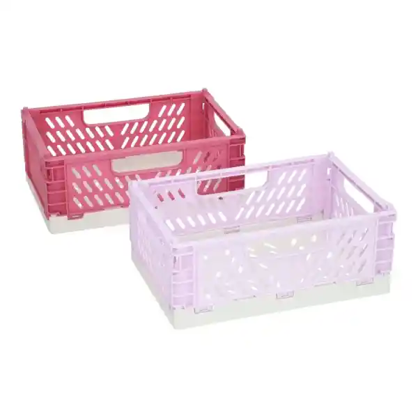 Set Canasto Plegable Plástico Pp 22 x 15 x 9 cm Casaideas