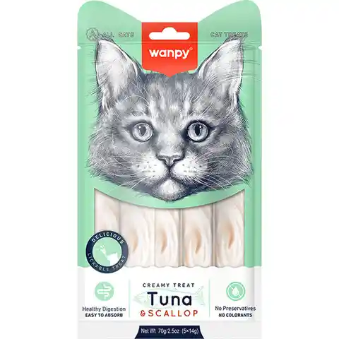 Wanpy Alimento Para Gato Creamy Atún Ostiones