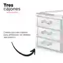 Miniso Organizador Con 3 Cajones, Transparente, Chico