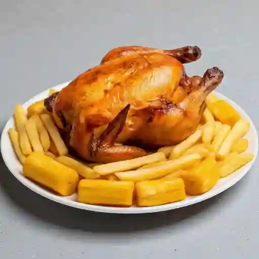 Combo pollo asado + papas familiares