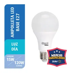 Great Value Ampolleta Led Bola A70 15w LD E27