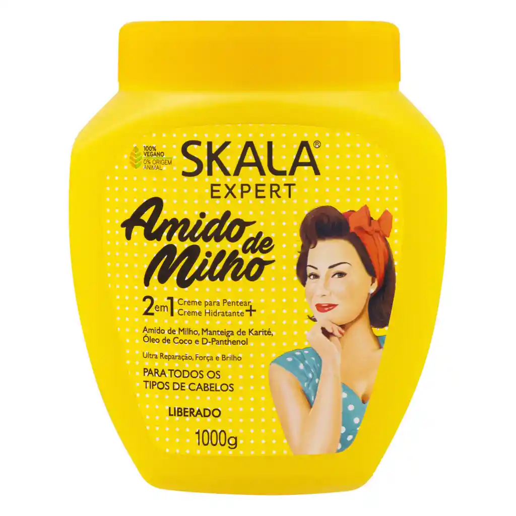 Crema De Peinar Skalay Masaje Almidon De Maiz