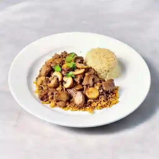 Carne Champinon Con Arroz Chaufan
