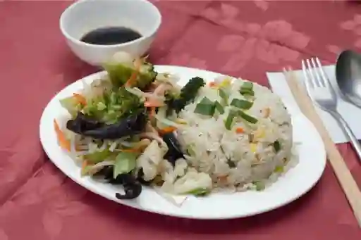 Chapsui de Verduras, Arroz Chaufan