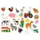 Djeco Juego Didáctico Madera Magnético Farmix