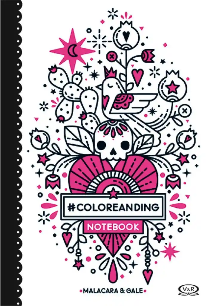 Cuaderno anotador Coloreanding Notebook con diseños para pintar