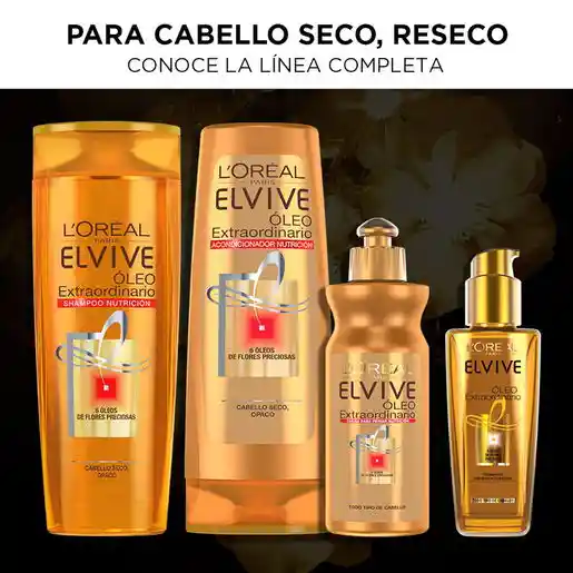 Loreal Paris-Elvive Shampoo Nutrición Óleo Extraordinario para Cabello Seco