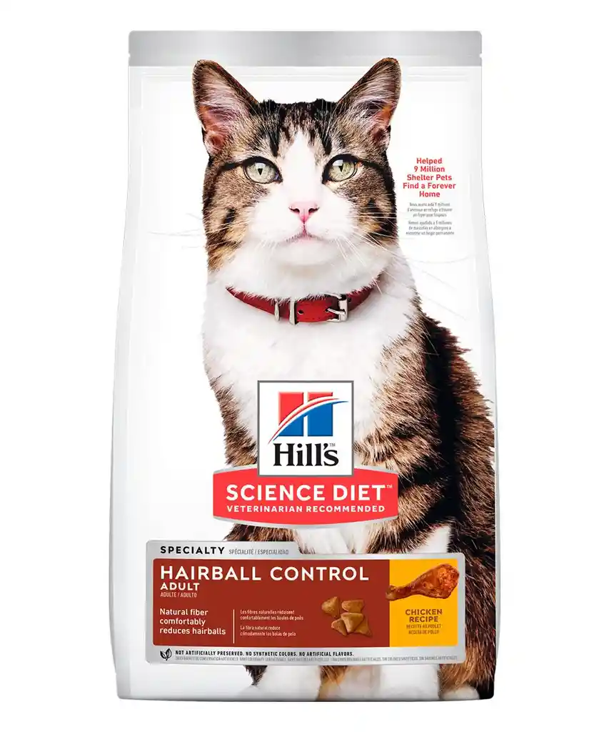 Hills Science Diet Alimento Seco para Gato Adulto Hairball Control Sabor a Pollo