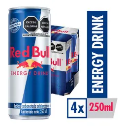 Red Bull Bebida Energética Tradicional Pack x 4 Unidades