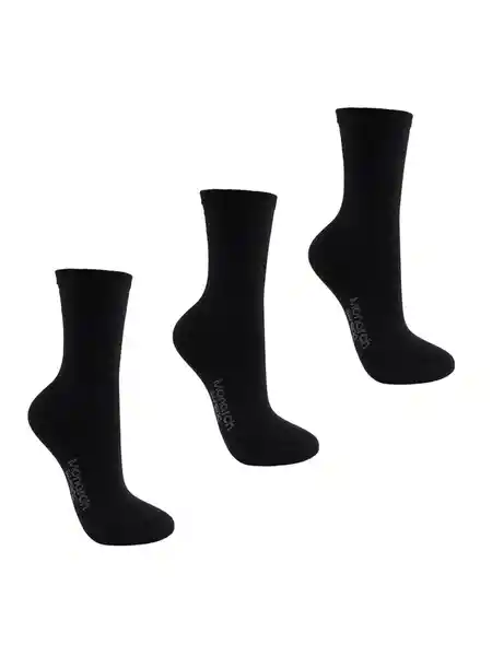Monarch Pack de Calcetines Bamboo Liso Negro