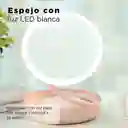 Lámpara de Mesa Giratoria Led Con Espejo Mod S5501 Rosa Miniso