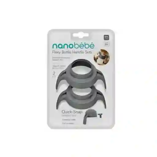 Nanobebe Pack Asas Mamadera Gris - FUS1094215
