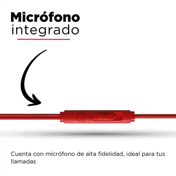 Miniso Audífonos Con Cable y Funda Tipo Cápsula Rojo
