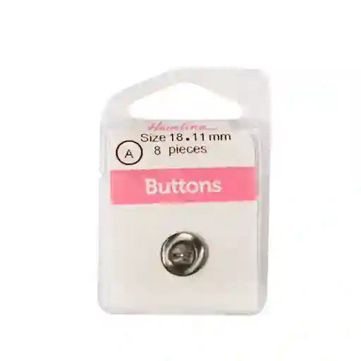 Botón Plástico Gris Brillante 11mm 8 D Hb02418.25 11mm 8