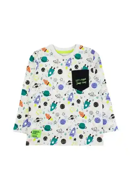 Polera Bebé Rapport Cosmic Niño Gris Melange 6 a 12 Meses 143