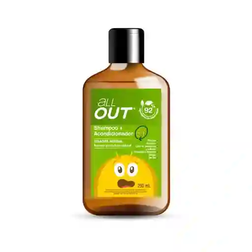 All Out Shampoo Con Acondicionador Natural Preventivo