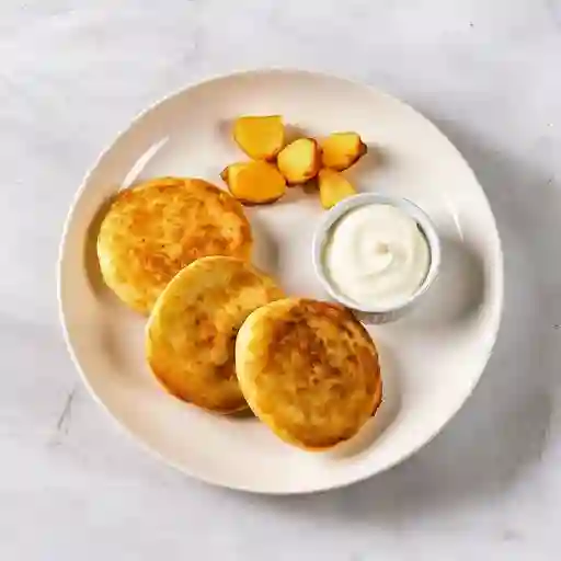 Arepitas Con Nata Y Queso Frito (4unds)