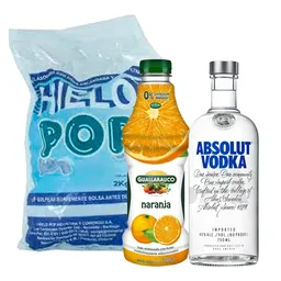 Combo Vodka Absolut Naranja Guallarauco