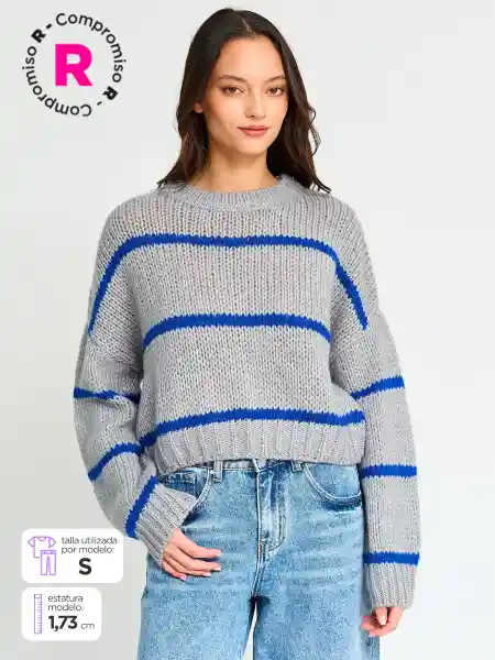 Index Suéter Manga Larga Beluchi Cor Gris S S25