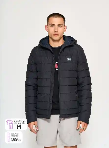 Rescue Chaqueta Parka Down Hood Opaca Hombre tt Negro L