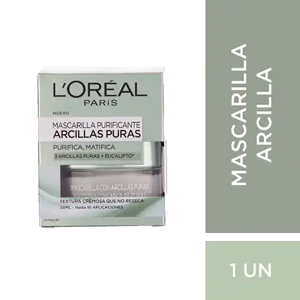 Loreal Paris Mascarilla Purificante Arcillas Puras