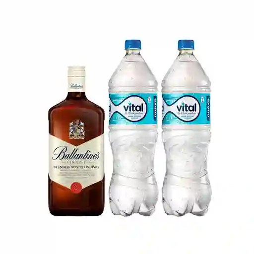 Combo Ballantines Whisky Finest Blended Scotch Vital Agua Minera