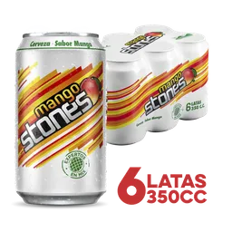 Stones Cerveza Sabor a Mango Lata 6 x 350 cc