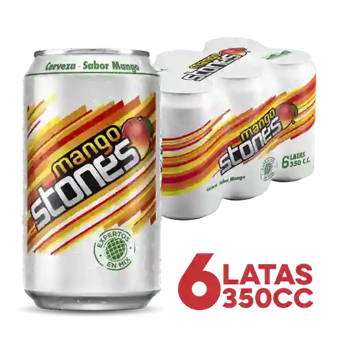 Stones Cerveza Sabor a Mango Lata 6 x 350 cc