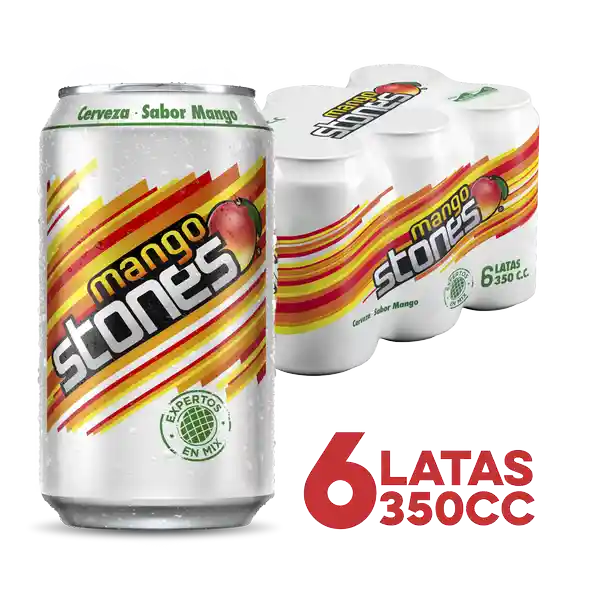 Stones Cerveza Sabor a Mango Lata 6 x 350 cc