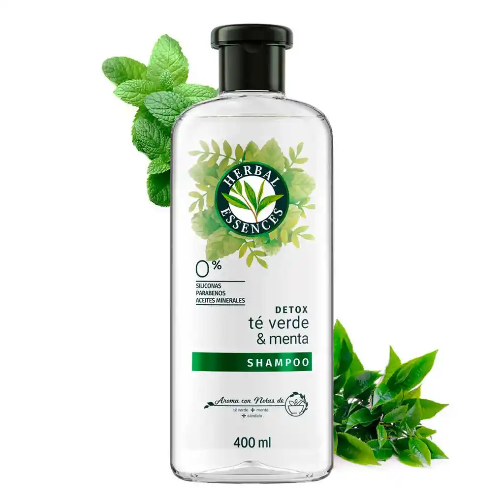 Herbal Shampoo Detox té Verde y Menta