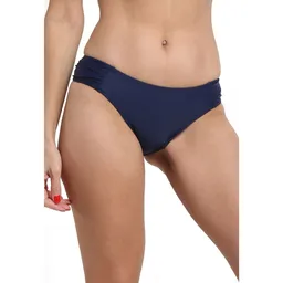 Bikini Calzón Con Drapeado Azul Marino Talla XXL Samia