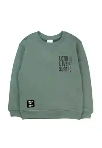 Polerón Cerrado Day to Day Kids Verde Oscuro 02 728