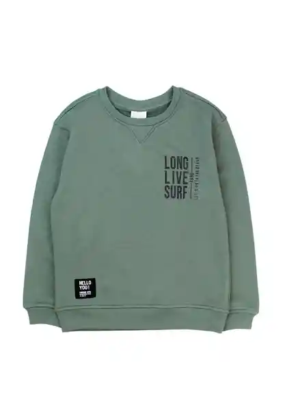 Polerón Cerrado Day to Day Kids Verde Oscuro 02 728