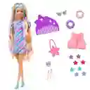 Barbie Muñeca Totally Hair Vestido de Estrellas Amarillas