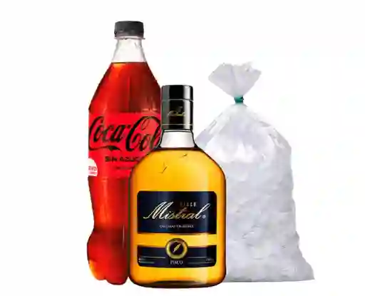 Combo Perso: Mistral 750 mL + Coca Zero 1.5 L + Hielo 1 Kg