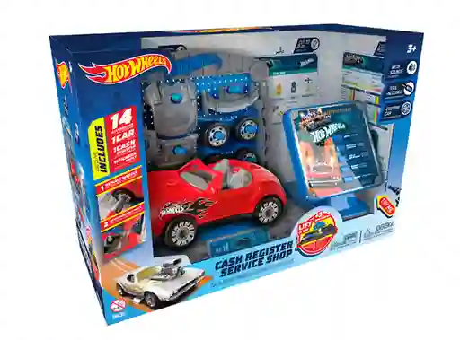 Hot Wheels Set de Juego Caja Registradora Centro de Servicios