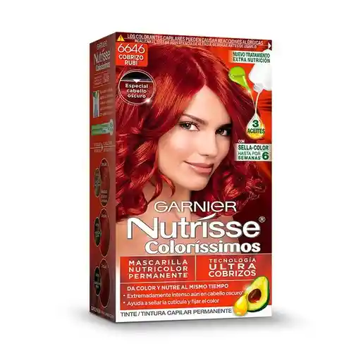 Nutrisse Tinte en Crema Colorissimos Tono 6646 Cobrizo Rubi