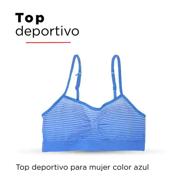 Brasier Deportivo Para Mujer Azul L/XL Miniso