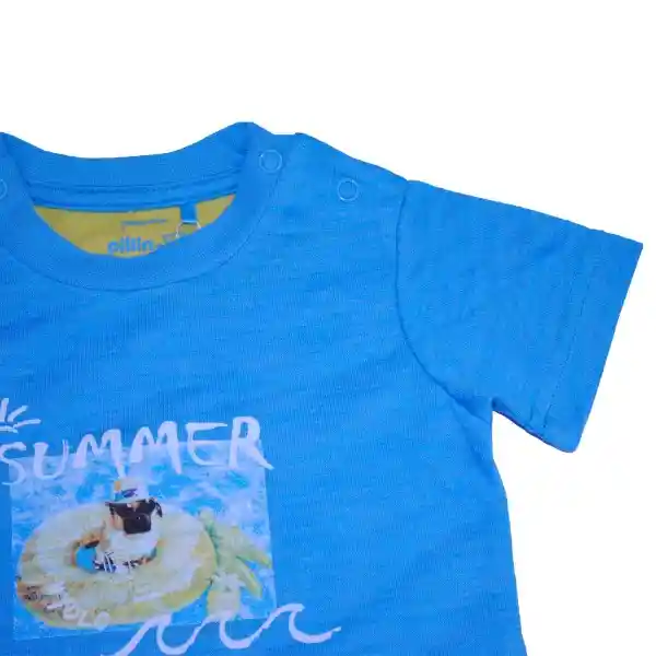 Polera Bebe Niño Celeste Pillin 12 M