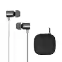 Miniso Audifonos De Cable Metalicos Con Estuche (gris) 1.2m