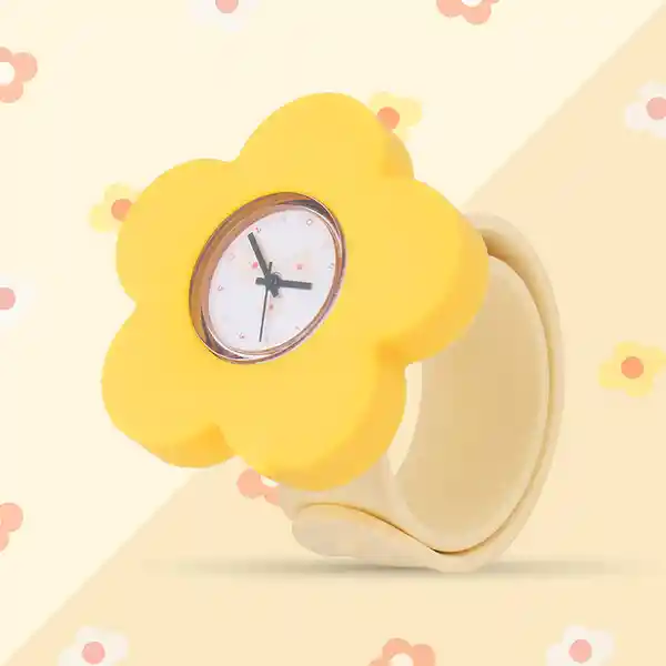 Reloj Para Niños Giratorio Sunrise Sunflowers Amarillo Miniso