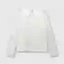 Polera Cuello Bobo de Niña Off White Talla 10A Colloky