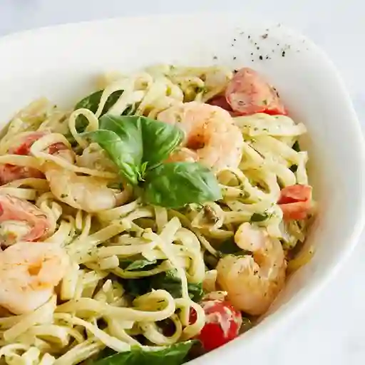 Pasta scampi e spinaci