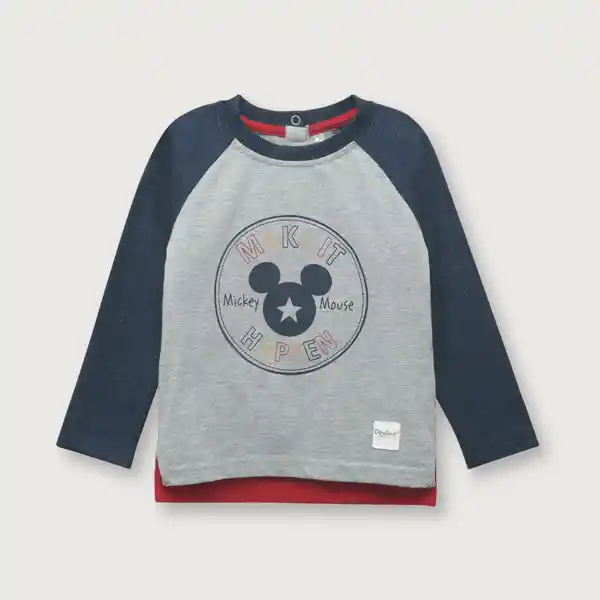 Polera de Niño Mickey Gris Talla 3A Opaline